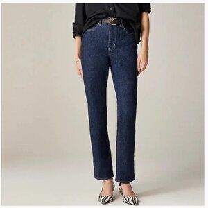 NWT J. Crew straight leg 96 denim jeans indigo dark blue wash 25 PETITE